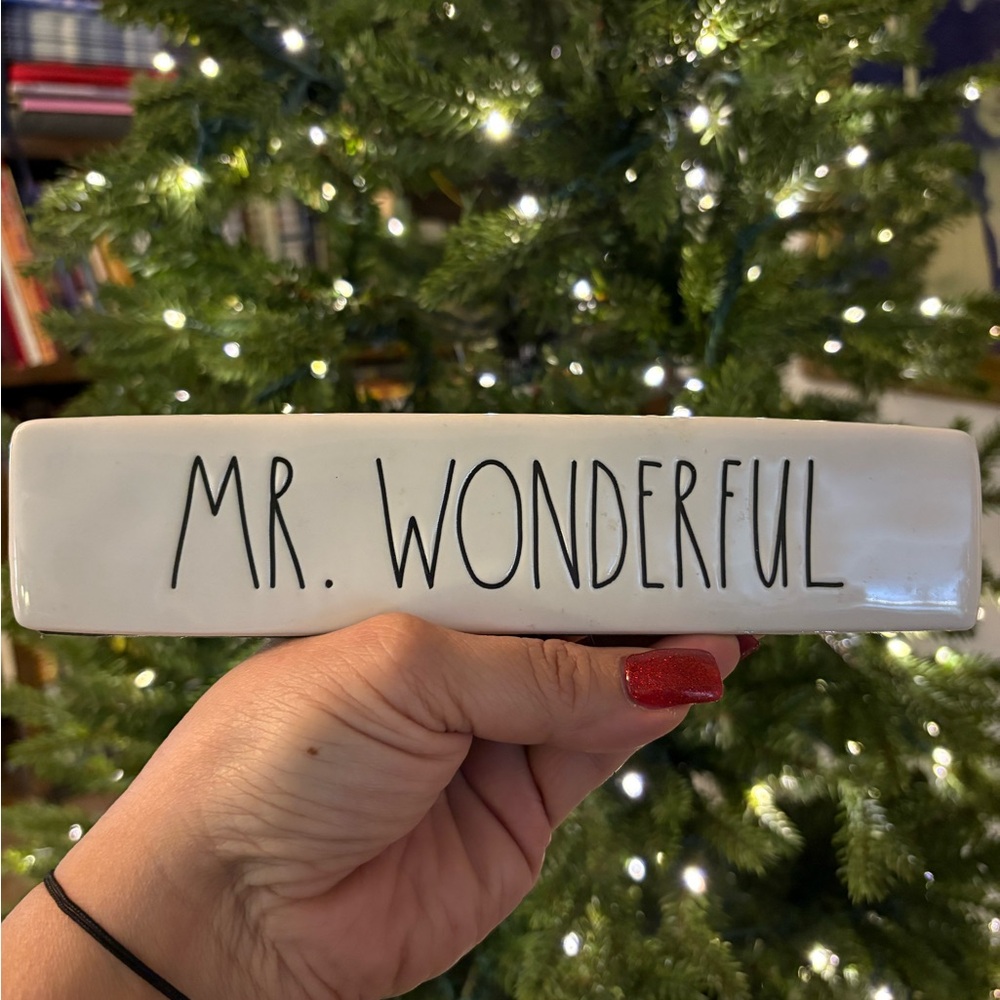 Rae Dunn Mr. Wonderful Desk Plate
